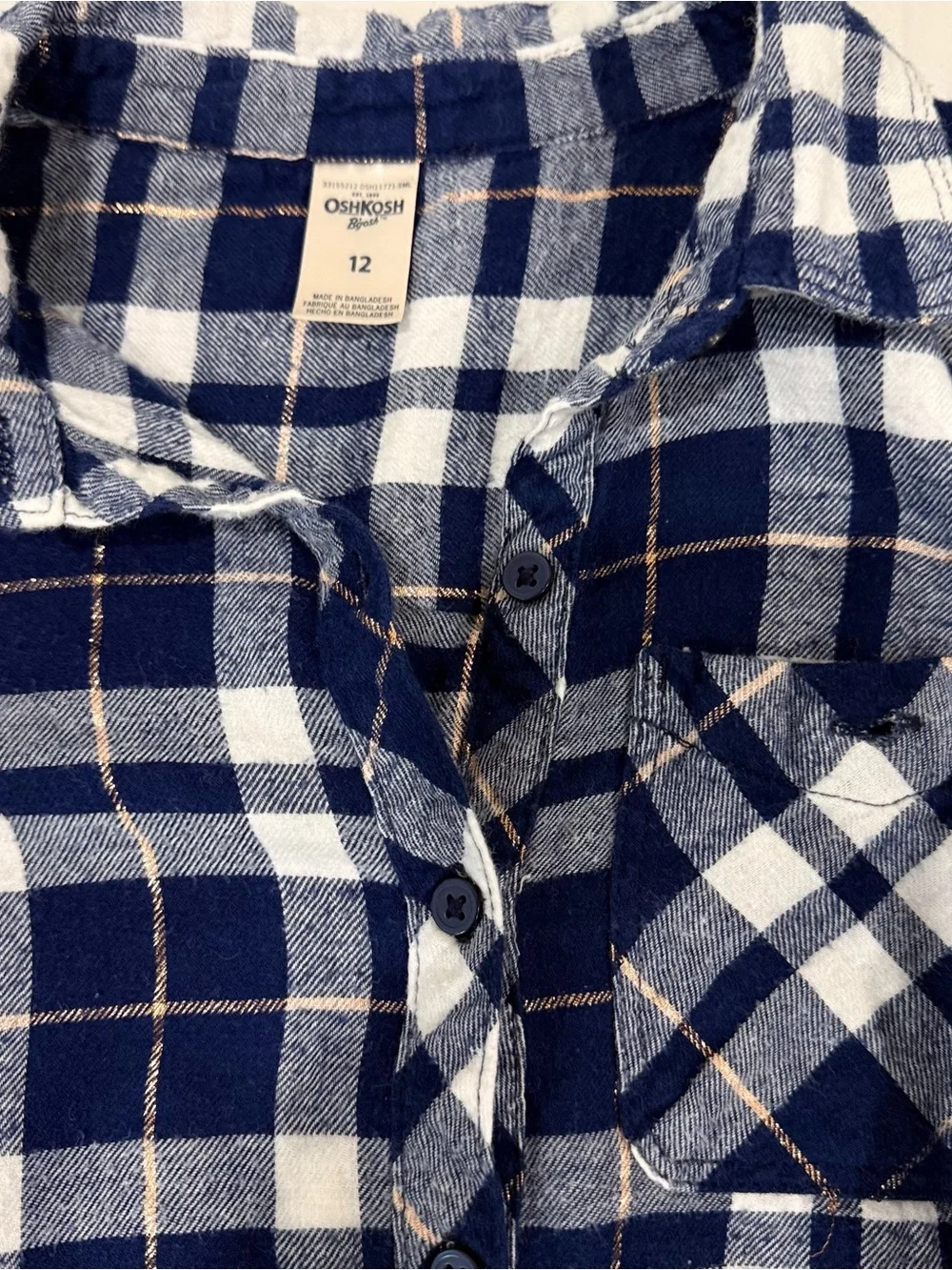 OshKosh girls long-sleeve shirt dresses/tunic featuring cinch-waist size size 12